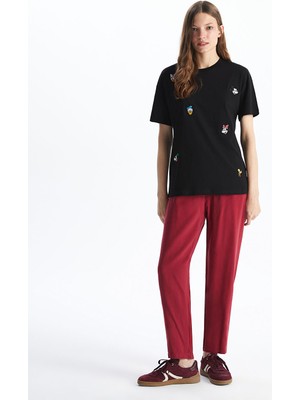 Lc Waikiki Yeni Sezon Beli Lastikli Keten Görünümlü Kadın Pantolon