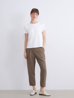 Lc Waikiki Yeni Sezon Yüksek Bel Havuç Kesim Kadın Pileli Pantolon