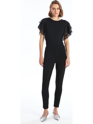 Lc Waikiki Yeni Sezon Kadın Beli Lastikli Düz Tayt Pantolon