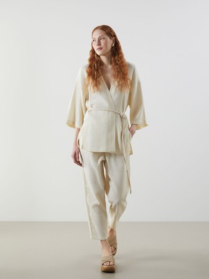 Lc Waikiki Yeni Sezon Beli Lastikli Dokulu Kadın Pantolon