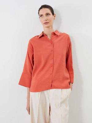 Lc Waikiki Yeni Sezon Modal Karışımlı Oversize Kadın Gömlek