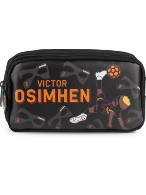 Galatasaray Vıctor Osımhen Kalem Çantası Fermuarlı Tekil Ürün Dayanıklı Yapı ve Şık Desen