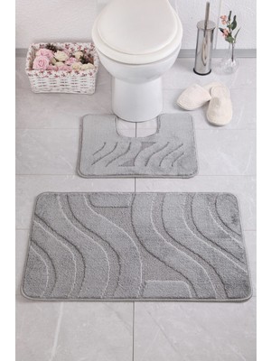 Şık ve Yumuşak Banyo Halısı, 50X80 ve 40X50 Cm, Rahat Kullanım Için Ideal