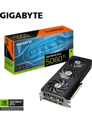 Gigabyte Geforce RTX5060TI Eagle Max Oc GV-N506TEAGLEMAX OC-16GD Gddr7 16GB 128BIT Gaming (Oyuncu) Ekran Kartı