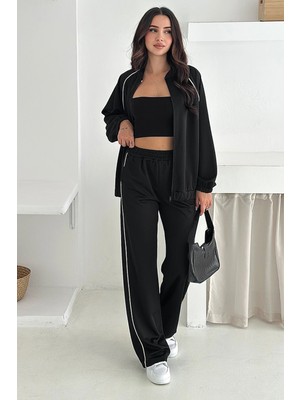 Örme Duble Şerit Detaylı Takım