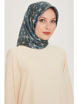 Armine Monogram Desenli Twill Saf Ipek Eşarp 9207D 83