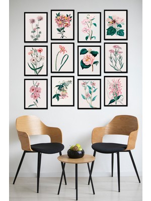 Dekorize Mdf Tablo Seti 12 Parça - Salon Oturma Odası Için Duvar Dekoru Çerçeve Görünümlü Onk Seri 30 x 40 Onk 1018