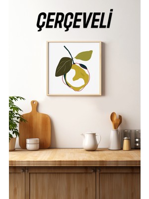 Ahşap Çerçeveli Mdf Kare Tek Tablo (Kendi Tablo Setinizi Oluşturacağınız Liste) MUTFAK02 23 x 23 Çerçeveli TX1178