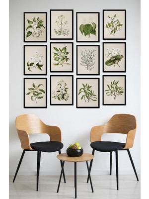 Dekorize Mdf Tablo Seti 12 Parça - Salon Oturma Odası Için Duvar Dekoru Çerçeve Görünümlü Onk Seri 1028 30 x 40