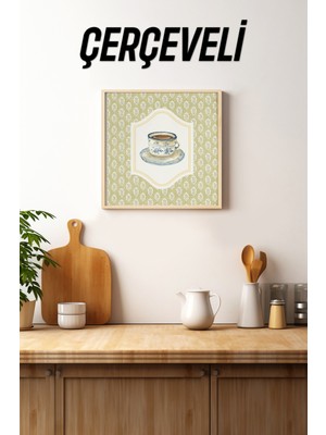Ahşap Çerçeveli Mdf Kare Tek Tablo (Kendi Tablo Setinizi Oluşturacağınız Liste) MUTFAK03 23 x 23 Çerçeveli TX1101