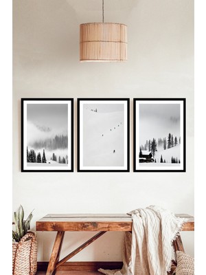 Dekorize Mdf Tablo Seti 3 Parça 3 mm - Salon Oturma Odası Için Duvar Dekoru 3056 13 x 17