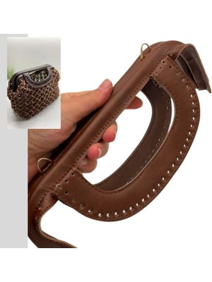 Çanta Aksesuar 25 cm Suni Derili Taba Renk Gizli Çanta Bursu Yeni Model