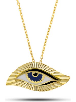 Gümüş Gold Gecenin Gözü Kadın Kolye