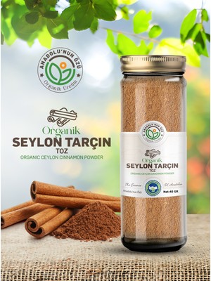 Anadolunun Özü Organik Seylon Tarçın Toz 40 g | Gerçek Aroma • Organik Sertifikalı