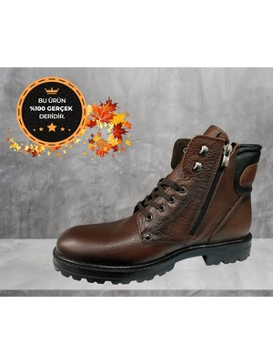 Daniel Ruffo - AR-509.03 Taba Kaymaz Hakiki Deri Erkek Kışlık Bot