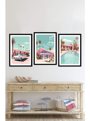 Dekorize Mdf Tablo Seti 3 Parça 3 mm - Salon Oturma Odası Için Duvar Dekoru 3057 13 x 17