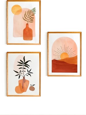 Dekorize Mdf 3 Parça 3 mm Çerçeve Görünümlü Bohem Tablo 3005 30 x 40