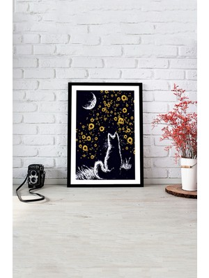 Notpa Tek Tablo Çerçeve Görünümlü Ahşap Duvar Tablosu A4 21 x 29.7 A4-11