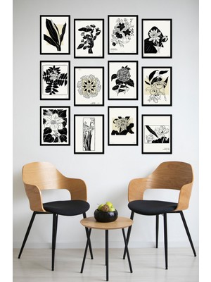 Dekorize Mdf Tablo Seti 12 Parça 3 mm - Botanik Salon Oturma Mutfak Odası Için Duvar Dekoru Bt1 13 x 17