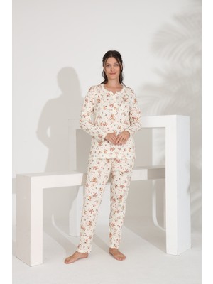 Etoile %100 Pamuk Uzun Kol Kadın Pijama Takımı 98288