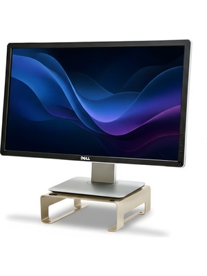 Prexua Riser Masaüstü Monitör Standı - Monitör Yükseltici - Gold - Small - RSR8023GL