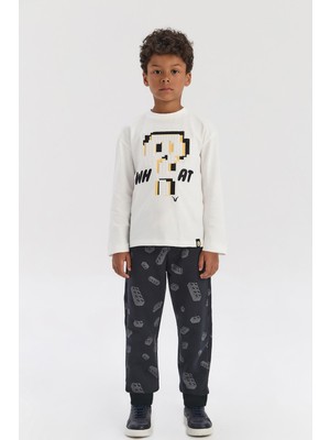 Bg Store Erkek Çocuk Ekru Tshirt