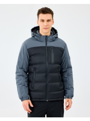 Skechers M Padded Jacket Erkek Gri Mont S242033-3998