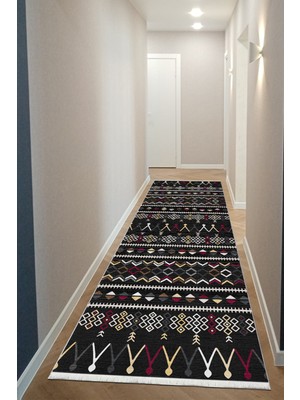 Bazaar Forum Pamuk Taban Dijital Baskı Kaymaz Tüy Dökmeyen Makinada Yıkanabilir Salon Halısı Mutfak Halısı