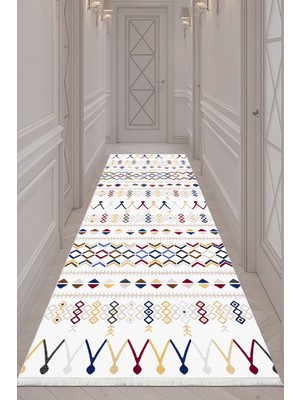 Bazaar Forum Pamuk Taban Dijital Baskı Kaymaz Tüy Dökmeyen Makinada Yıkanabilir Salon Halısı Mutfak Halısı