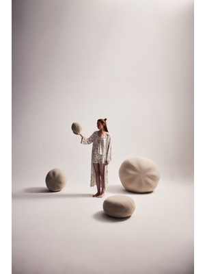 Kadın Viskon Uzun Kollu Sabahlık