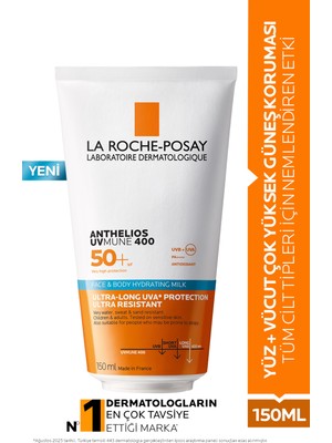 La Roche-Posay La Roche Posay Anthelios Uvmune SPF50+ Yüz ve Vücut Güneş Sütü Normal Ciltler İçin Nemlendirici 150 ml