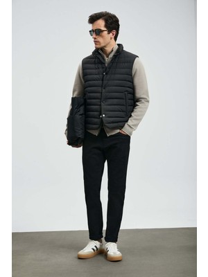 Lufian Anton Siyah Erkek Jean Pantolon 112200260 Normal Kesim Cepli Desenli Model