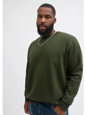 Jack&jones 12250594 Jjebradley 0 Yaka Battal Buyuk Beden Sweat
