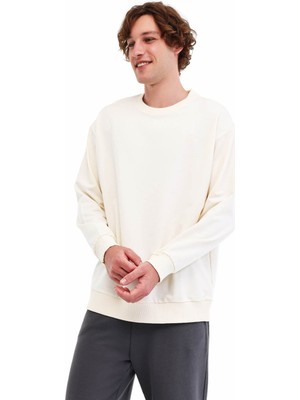 Lumberjack 5W MB SN75 C Neck Sw 5pr Bej Erkek Sweatshirt A102033512