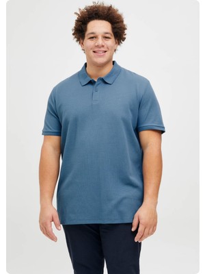 Jack&jones 12274980 Jjeaustın Polo Petek Kumas Battal Buyuk Beden Kısa Kol Tshırt