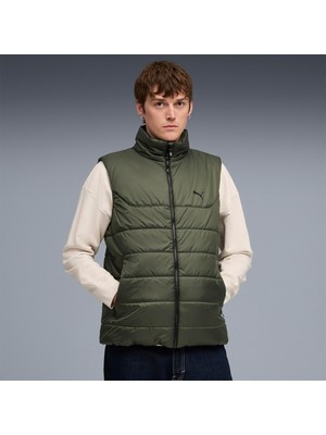 Puma Essentials Padded Erkek Haki Dik Yaka Yelek