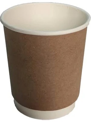 Kraft Double Wall Karton Bardak 8 Oz (25'li)