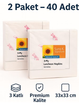 Suna K Signature Collection – Premium Desenli Peçete
