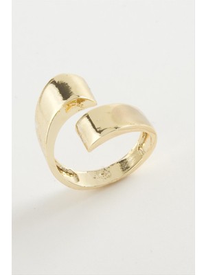 Depomix Oval Metal Yüzük-Sarı