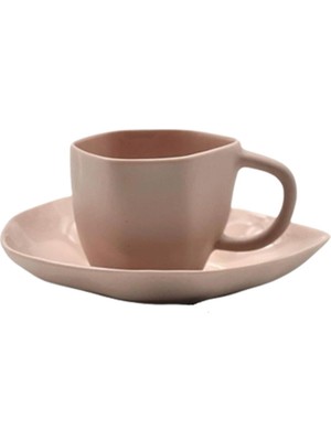 Kahve Fincan ve Tabağı (Pembe)