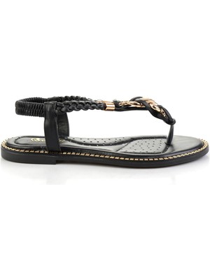 Siyah  Kadın Sandalet K05823120609