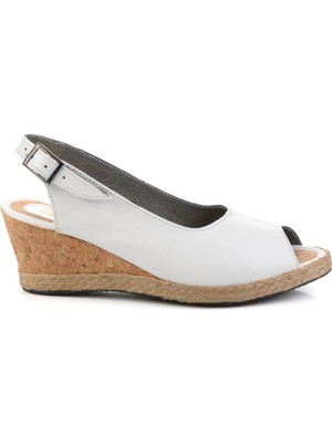 Beyaz Leather Kadın Espadril K05582202103