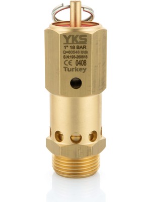 Yks 3/8" 6 Bar  Standart Basinçli  Emniyet Ventili