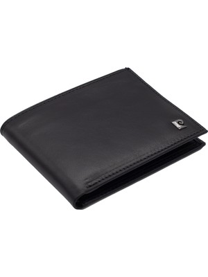 Pierre Cardin Siyah Deri Yatay Erkek Cüzdanı Deri Orta Boy Günlük Kullanım İçin