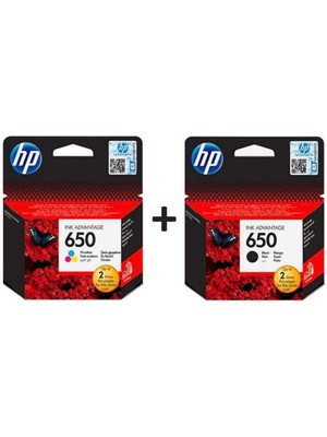 Hp 650 Orijinal Kartuş CZ101AE + CZ102AE - 2515, 2546, 2645 Uyumlu Yazıcılar