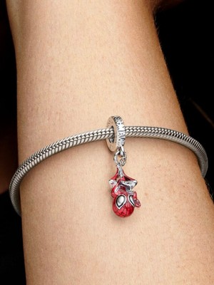 missamori 925 Ayar Gümüş Marvel Örümcek Adam Sallantılı Charm