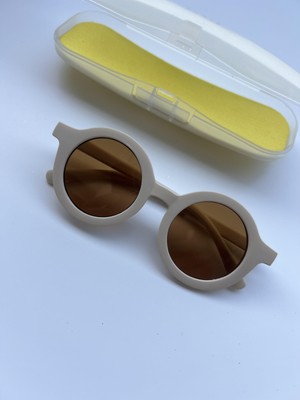 Krem Iskandinav Çocuk Gözlük 2-8 Yaş