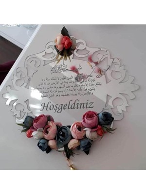 Pleksi Kapı Duvar Süsü Kapı Aksesuarı Gümüş