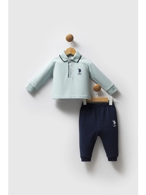 U.s.polo Assn Erkek Bebek 2 Li Takım - Su Yeşili