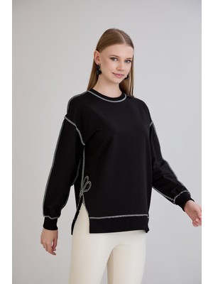 Overlok Dikişli Sweatshirt
